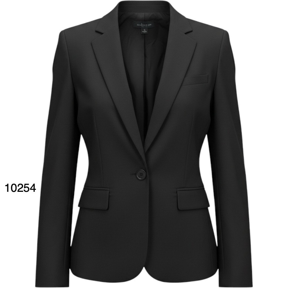 Ann Taylor Blazer Jacket Women 4P Black Lined Notch Lapel Single Breasted Formal